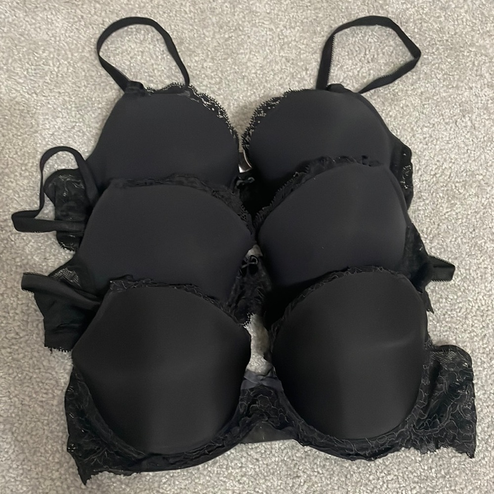 Bundle of 3 Victoria’s Secret lined demi bras